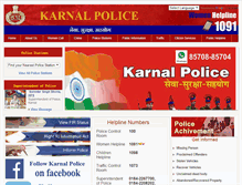 Tablet Screenshot of karnal.haryanapolice.gov.in